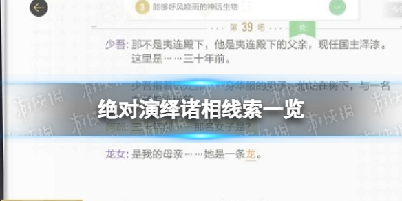 絕對演繹諸相線索一覽 絕對演繹諸相劇本線索在哪
