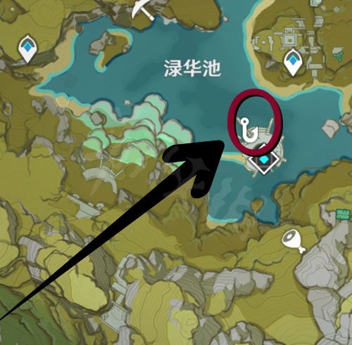 原神漁獲所需魚(yú)類(lèi)淥華池釣魚(yú)點(diǎn)圖