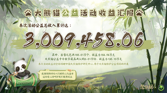 羈絆彌久，感謝相守《陰陽師》大熊貓守護(hù)計(jì)劃進(jìn)展匯報(bào)