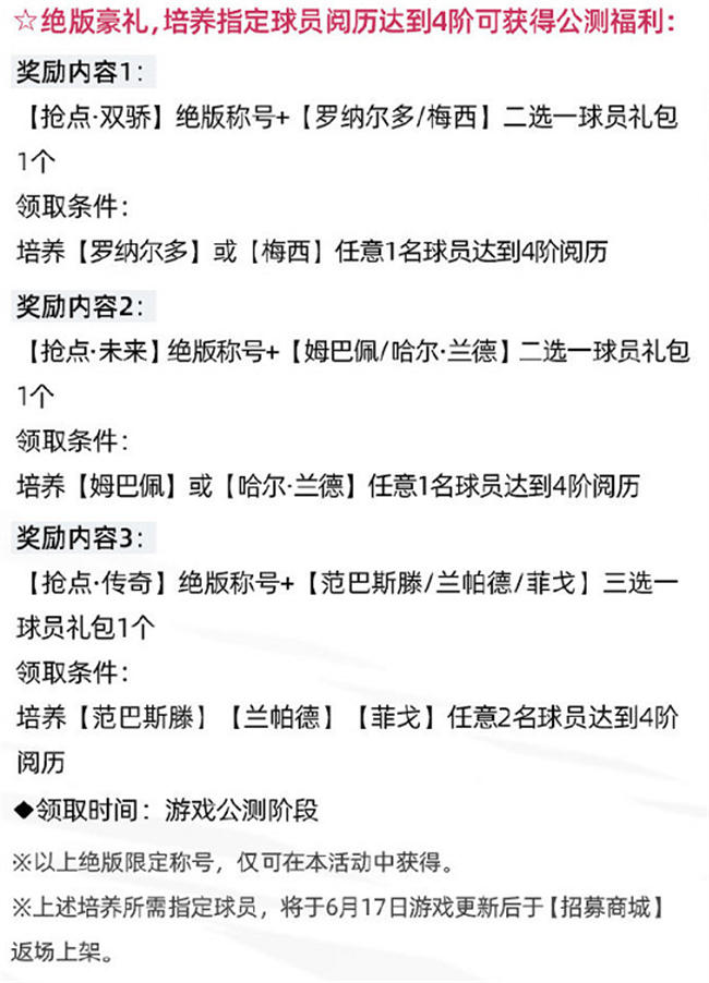 搶點測試延長！《綠茵信仰》狂歡禮遇開啟多重福利