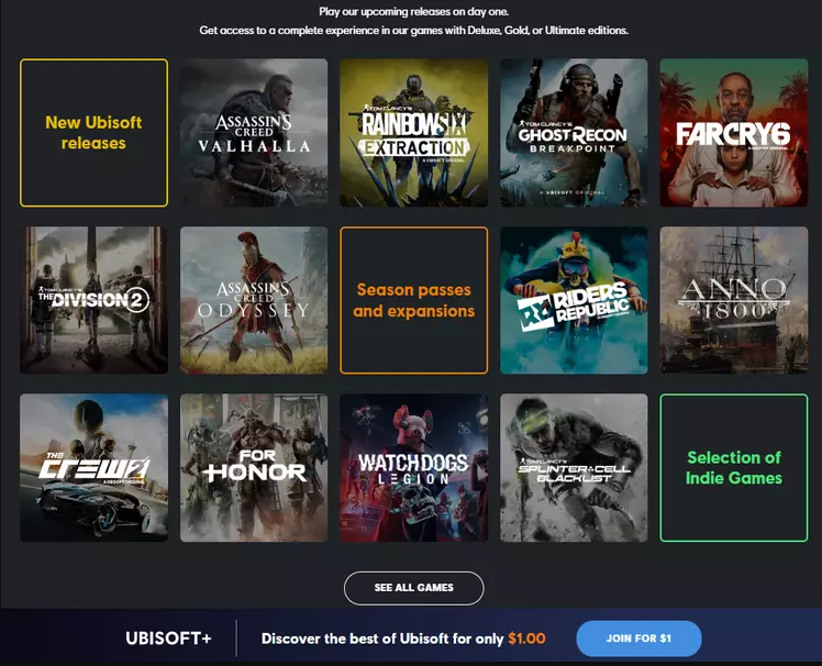 育碧再次開啟Uplay+會員優(yōu)惠活動:首月僅需一美元