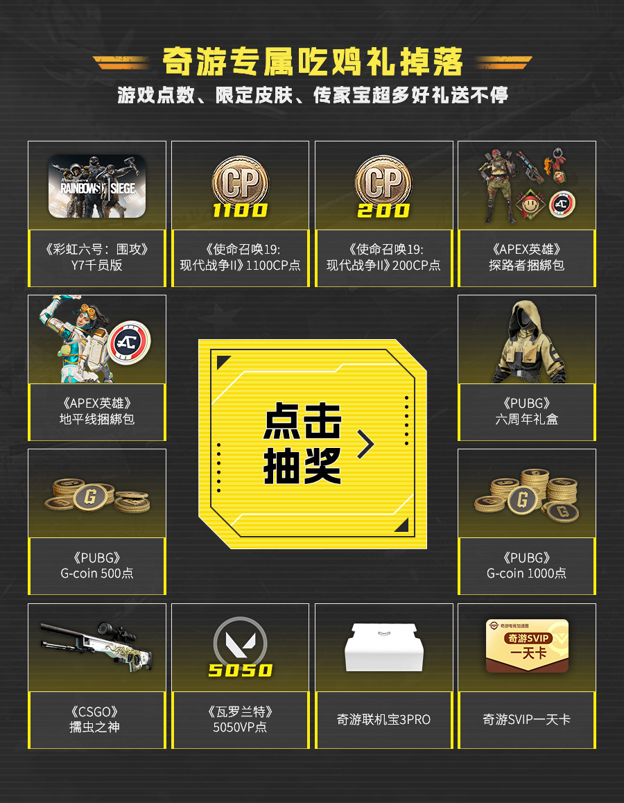 奇游五一限時(shí)活動(dòng)來(lái)襲！七款FPS大作隨心玩！游戲道具每日掉落！