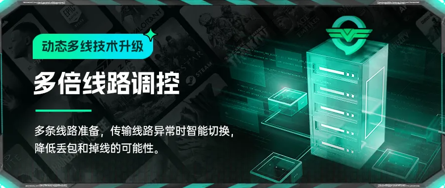 奇游加速器動態(tài)多線技術(shù)升級！和丟包掉線說拜拜！